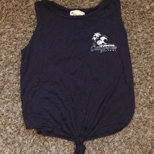 Navy blue California dreamin crop top